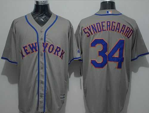 New York Mets #34 Noah Syndergaard Gray New Cool Base Stitched MLB Jersey,We sell and wholesale New York Mets #34 Noah Syndergaard Gray New Cool Base Stitched MLB Jersey on line form chian!